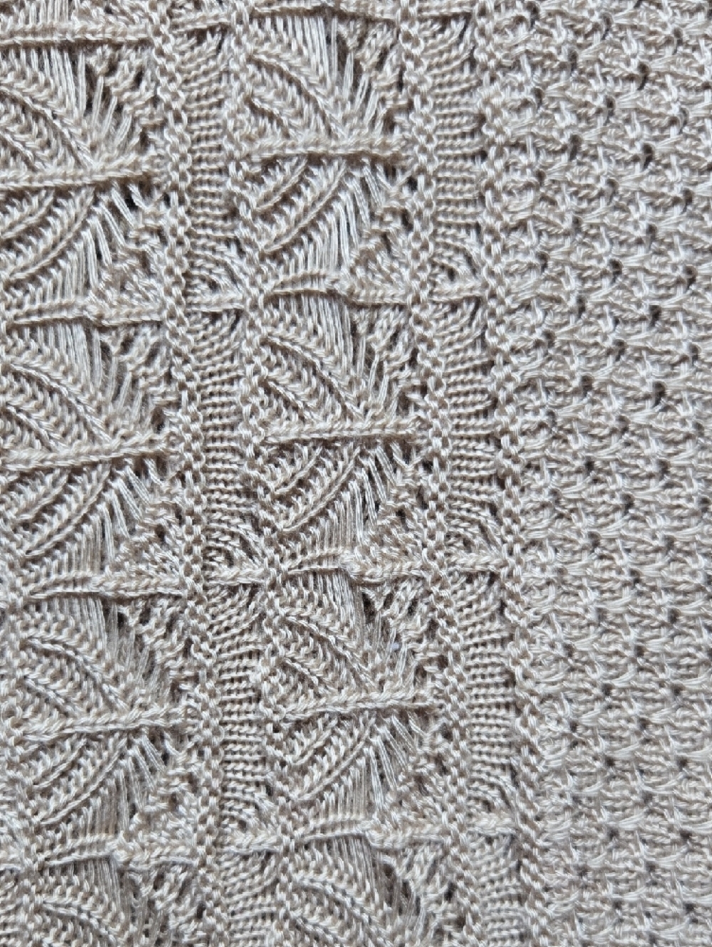 Sunny Leigh Beige Crochet Open-Front Cardigan - Picture 3 of 4